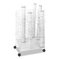 Safco Wire Roll Files, 24 Compartments, 21w x 14.25d x 31.75h, White 3088